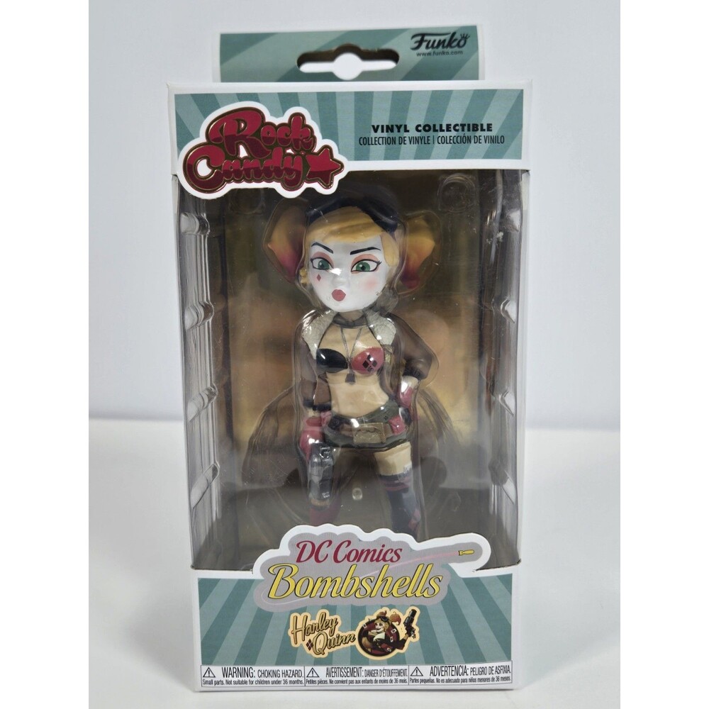 Funko Rock Candy DC Comics Bombshells Harley Quinn Vinyl Figure 32099 2018 NIB